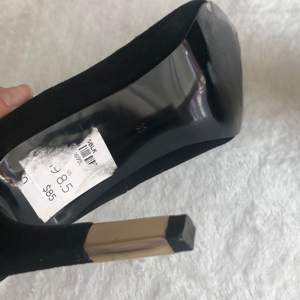 Topshop Black Suede High Heels Size 39 8.5 - Picture 8 of 15